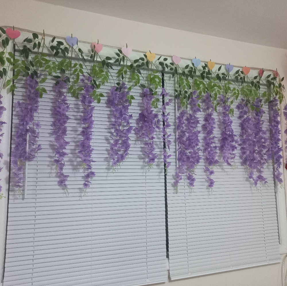 Wisteria  Hanging Flowers  Artificial flowers 💐
